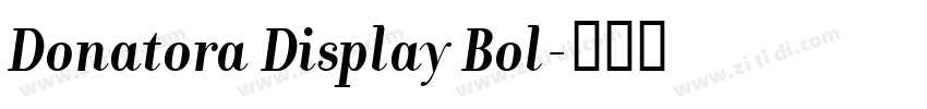 Donatora Display Bol字体转换
